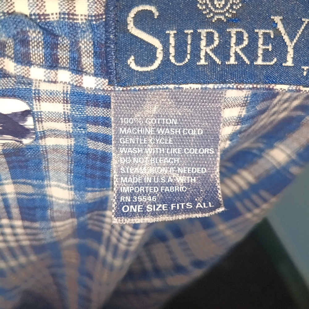 Blue Plaid Seersucker Robe - Picture 3 of 8